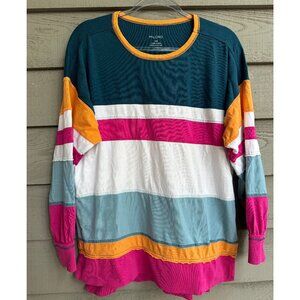 Pilcro Anthropologie Striped Colorblock Long Sleeve Top – XXS Multicolor